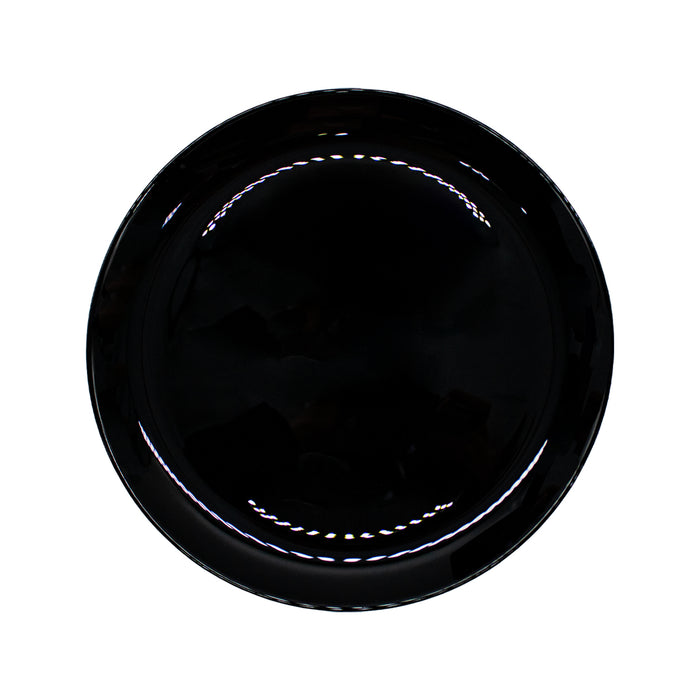 Plato Coupe 25 cm Vidrio Templado Opal Negro Evolutions