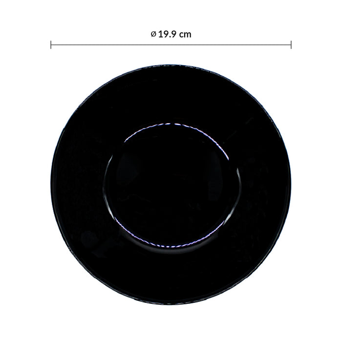 Plato Sopa 26 1/4 Oz (776ml) 19.9 cm Vidrio Templado Opal Negro Evolutions