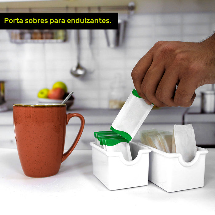 Azucarera Para Sobres Melamina Blanco
