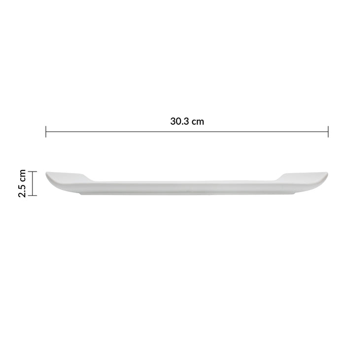 Plato Rectangular 30.3x14.4 cm Blanco Buffet