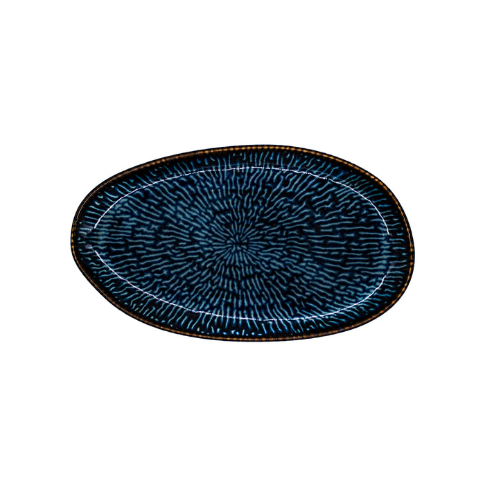 Plato Organico Oval 21.8x12.9 cm Sapphire Blue Envisage Cascade