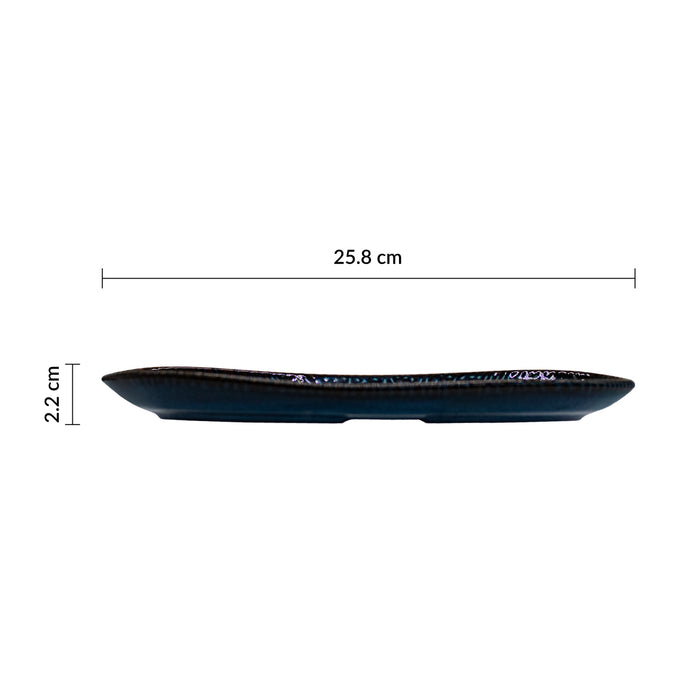 Plato Organico Oval 25.8x14.5 cm Sapphire Blue Envisage Cascade