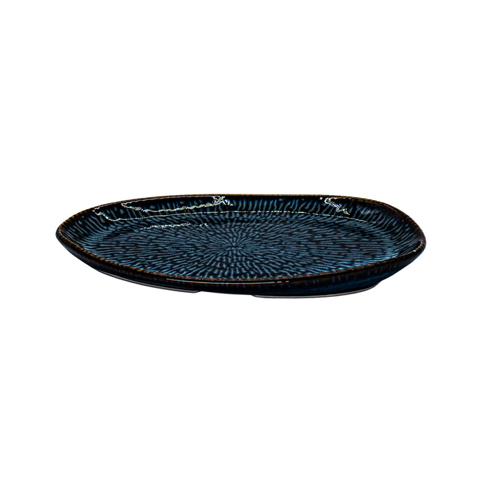 Plato Organico Oval 25.8x14.5 cm Sapphire Blue Envisage Cascade