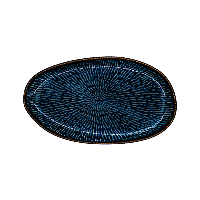 Plato Organico Oval 25.8x14.5 cm Sapphire Blue Envisage Cascade