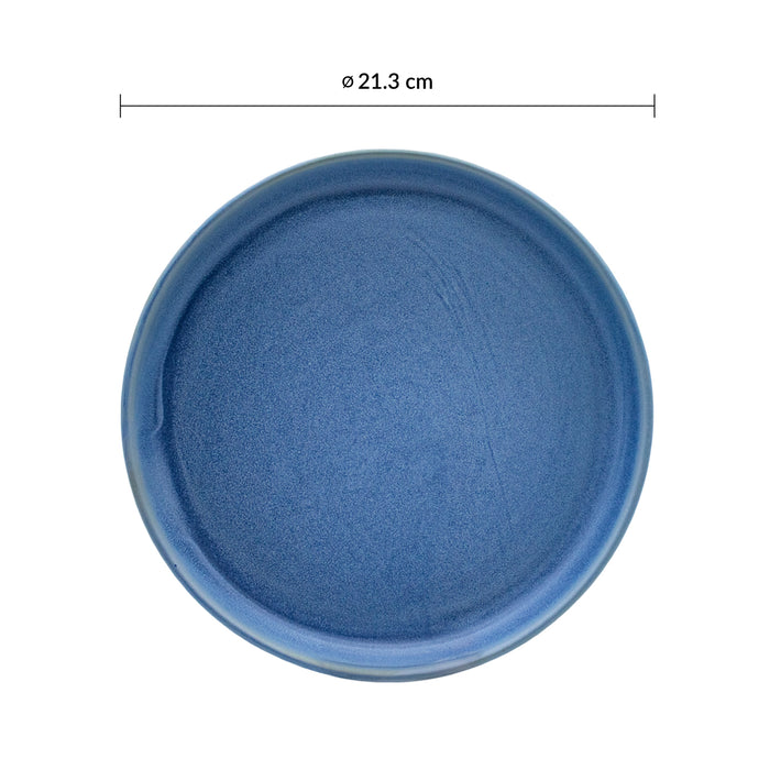 Plato Redondo Borde Alto 21.3 cm Oslo Blue Emerge