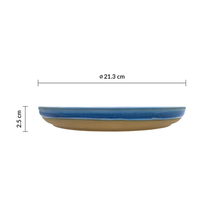 Plato Redondo Borde Alto 21.3 cm Oslo Blue Emerge