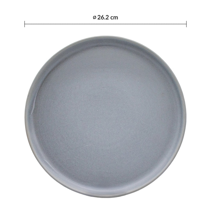 Plato Redondo Con Borde 26.2 cm Seattle Grey Emerge