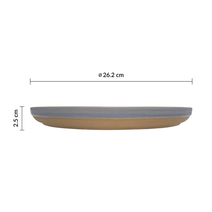 Plato Redondo Con Borde 26.2 cm Seattle Grey Emerge