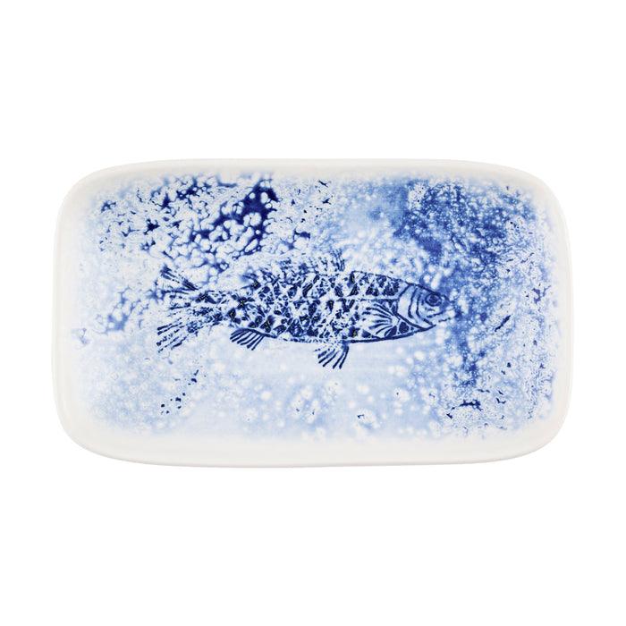 Charola Rectangular 22x13 cm Azul Fresco