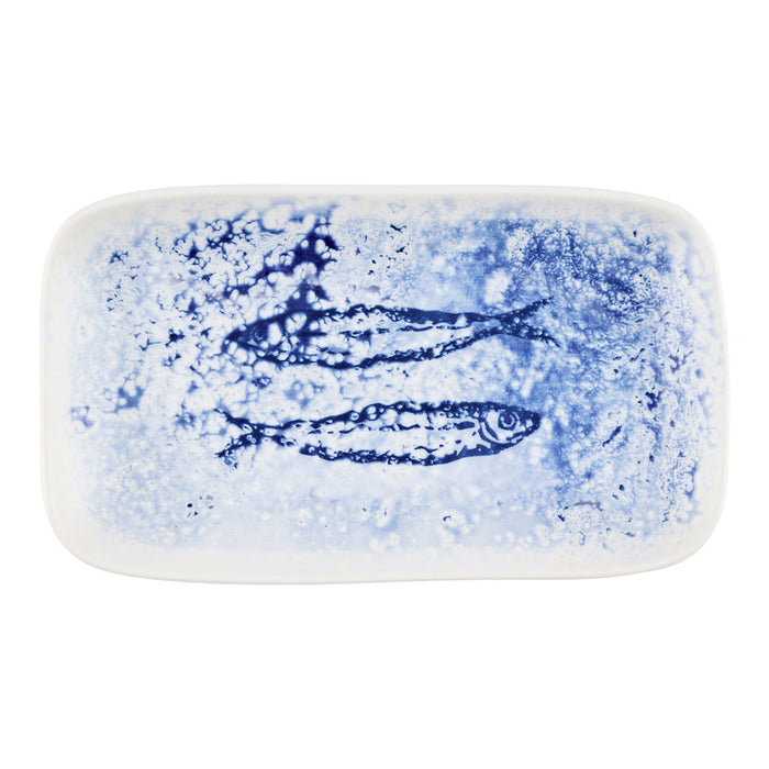 Charola Rectangular 26x15 cm Azul Fresco