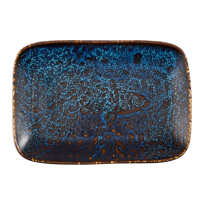 Charola Rectangular 26x18 cm Sapphire Blue Fresco