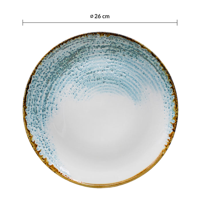 Plato Coupe 26 cm Aquamarine Homespun Accents