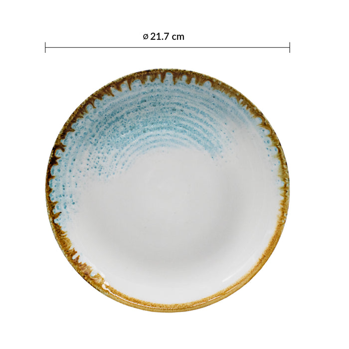 Plato Coupe 21.7 Cm Aquamarine Homespun Accents