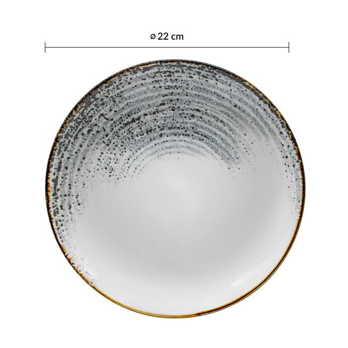 Plato Coupe 22 cm Jasper Grey Homespun Accents