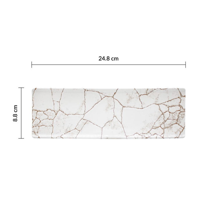 Charola 24.8x8.8 cm Agate Grey Kintsugi