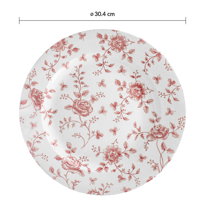 Plato Trinche 30.5 cm Rose Chintz Cranberry