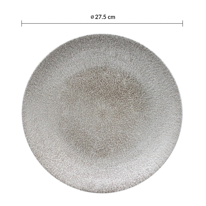 Plato Hondo Coupe 27.5 cm Agate Grey Raku Studio Prints