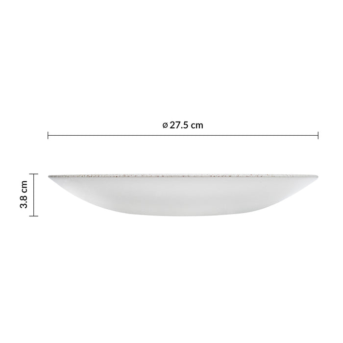 Plato Hondo Coupe 27.5 cm Agate Grey Raku Studio Prints