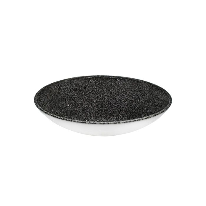 Bowl Coupe 15 Oz (443ml) 18.3 Cm Quartz Black Raku Studio Prints