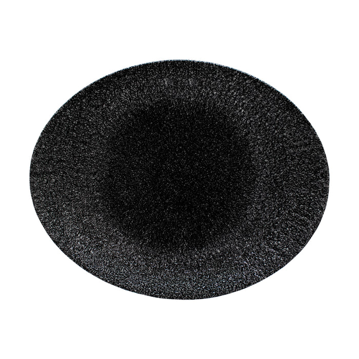 Plato Oval 31.7x25.7 cm Quartz Black Studio Prints Raku