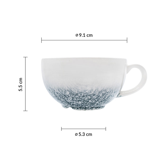 Taza Cafe 8 Oz (236ml) 5.5 Cm Topaz Blue Raku