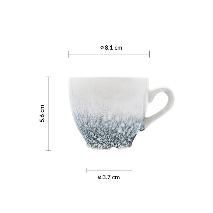 Taza Moka 3.5 Oz (103ml) 5.6 cm Topaz Blue Raku