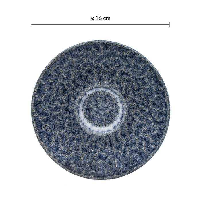 Plato Taza Cafe 16 cm Topaz Blue Raku Studio Prints