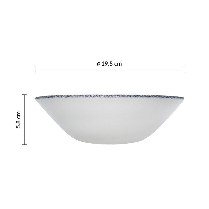 Bowl Coupe 19.5 cm Topaz Blue Studio Prints Raku