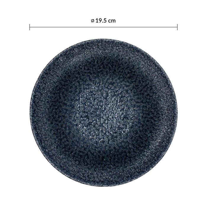 Bowl Coupe 19.5 cm Topaz Blue Studio Prints Raku