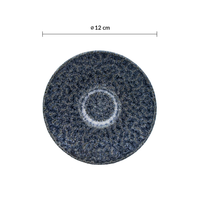 Plato Taza Moka 12 cm Topaz Blue Raku Studio Prints