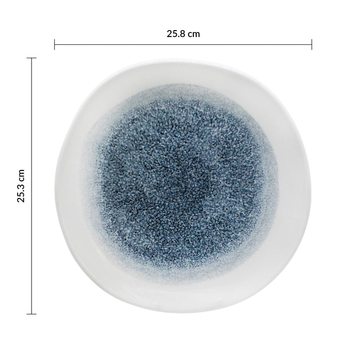 Plato Redondo Organico 25.8 cm Topaz Blue