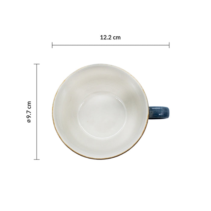 Taza Cafe 8 Oz (236ml) 5.6 Cm Blueberry Stonecast Beverage