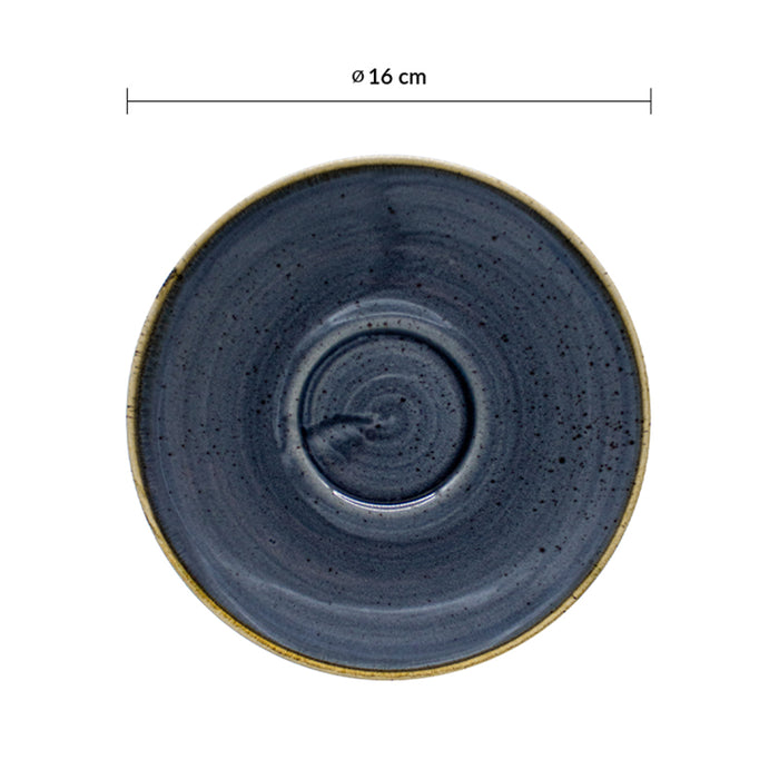 Plato Para Taza Cafe 16 Cm Blueberry Stonecast