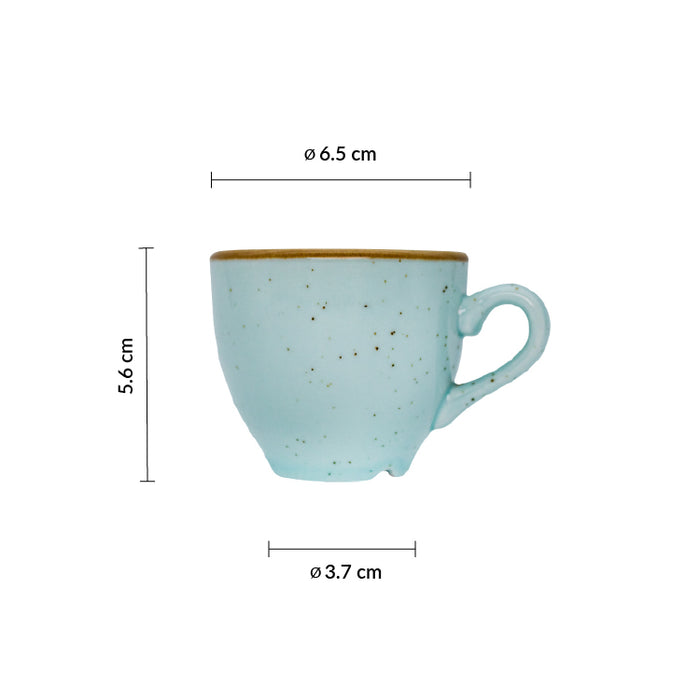 Taza Moka 3 Oz (88ml) Azul Stonecast