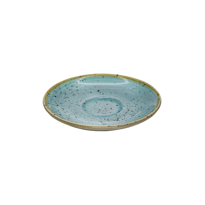 Plato Taza Moka 12 cm Azul Stonecast