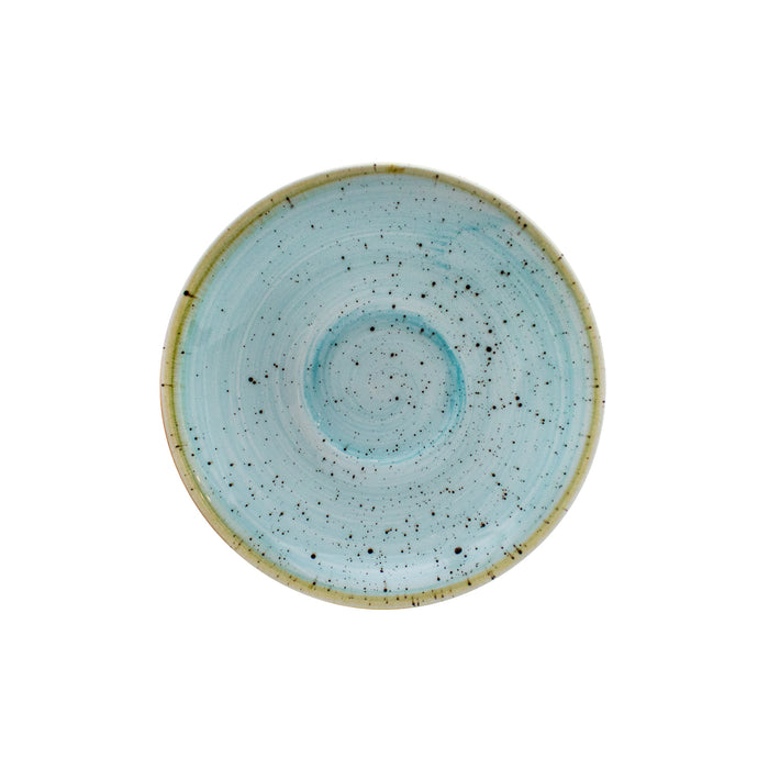 Plato Taza Moka 12 cm Azul Stonecast