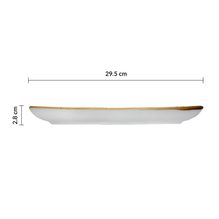 Plato Rectangular 29.5x14.2 cm Azul Stonecast