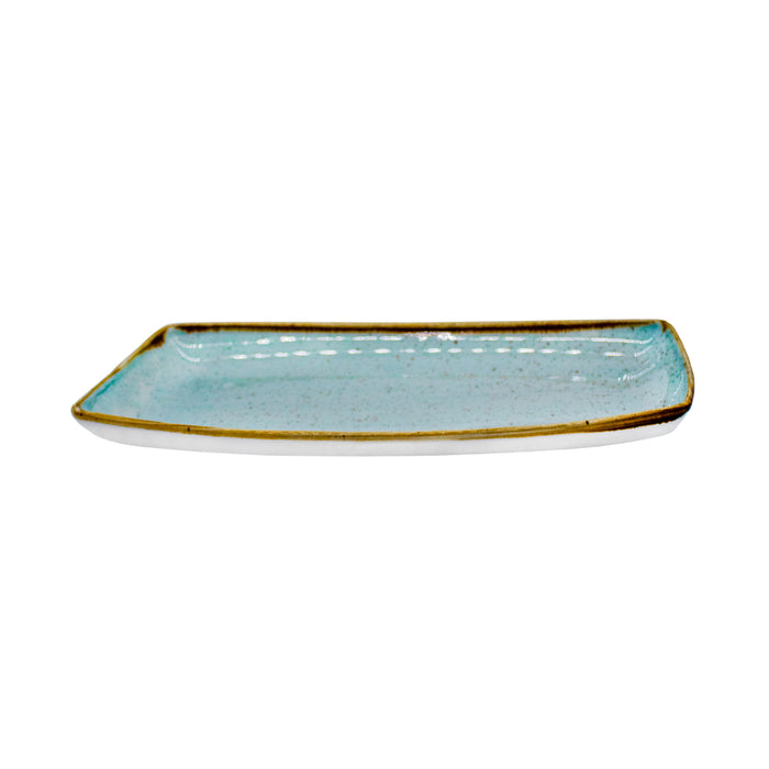 Plato Rectangular 29.5x14.2 cm Azul Stonecast