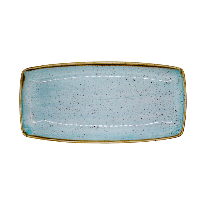 Plato Rectangular 29.5x14.2 cm Azul Stonecast