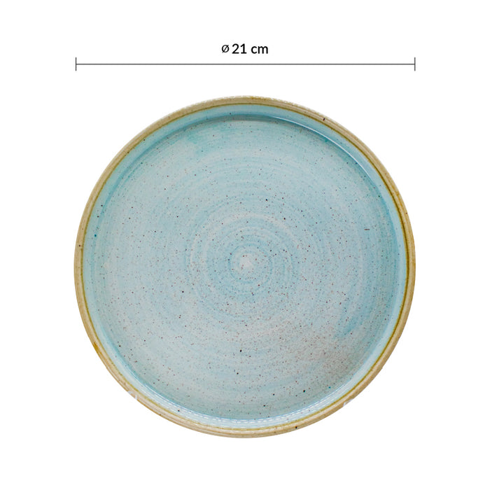 Plato Borde Alto 21 Cm Duck Egg Blue Stonecast