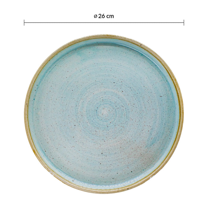 Plato Borde Alto 26 Cm Duck Egg Blue Stonecast