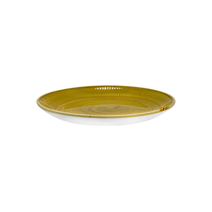 Plato Coupe 16.5 cm Mustard Seed Yellow Stonecast