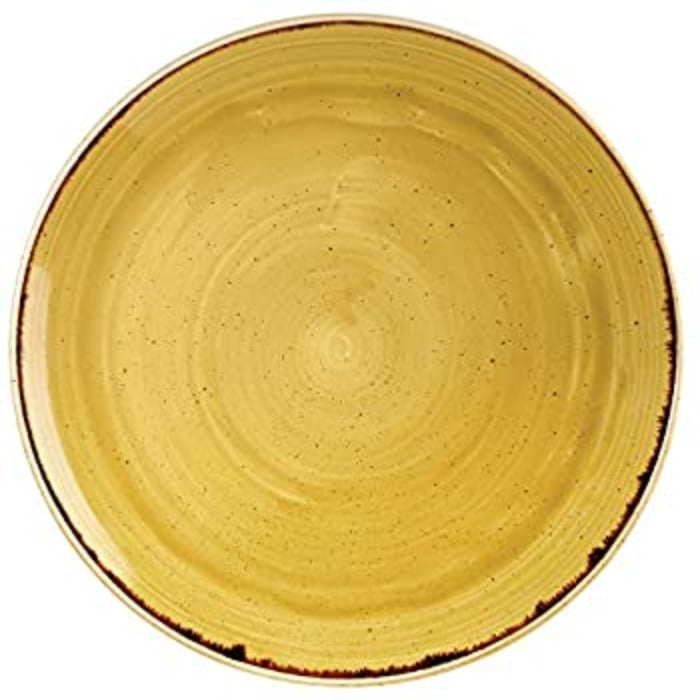 Plato Coupe 21.7 cm Mustard Seed Yellow Stonecast