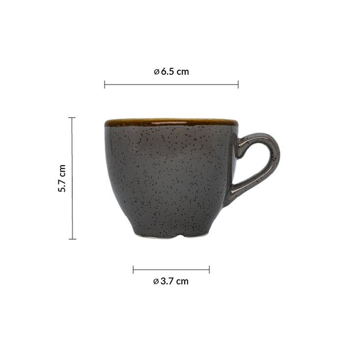 Taza Moka 4 Oz (118ml) Peppercorn Grey Stonecast