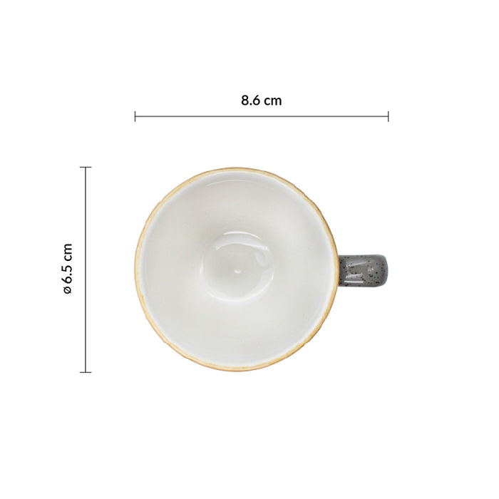 Taza Moka 4 Oz (118ml) Peppercorn Grey Stonecast