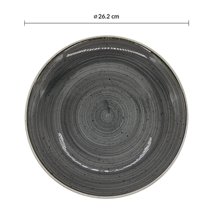 Plato Coupe 26.2 cm Peppercorn Grey Stonecast