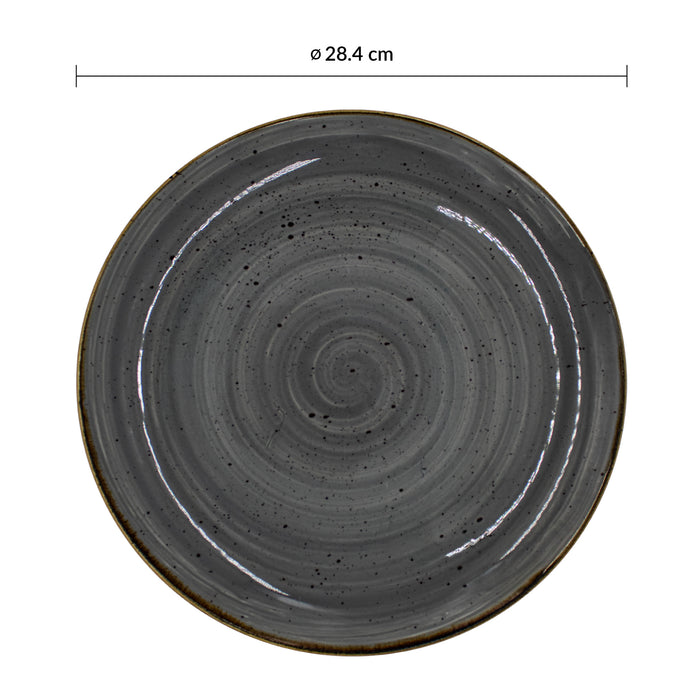 Plato Coupe 28.4 cm Peppercorn Grey Stonecast