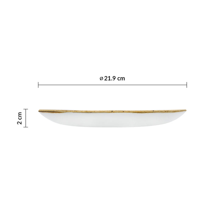 Plato Coupe 21.9 cm Peppercorn Grey Stonecast