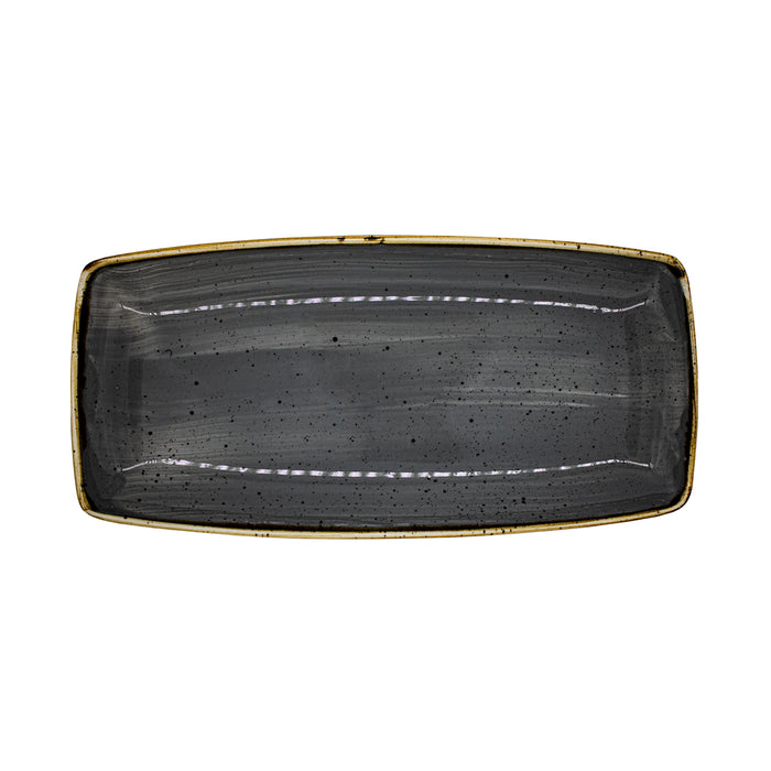 Plato Rectangular 29.5x14.2 cm Peppercorn Grey Stonecast