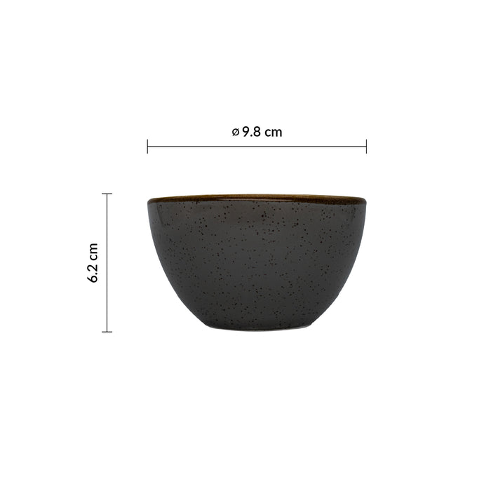 Bowl 8 Oz (236ml) Peppercorn Grey Stonecast